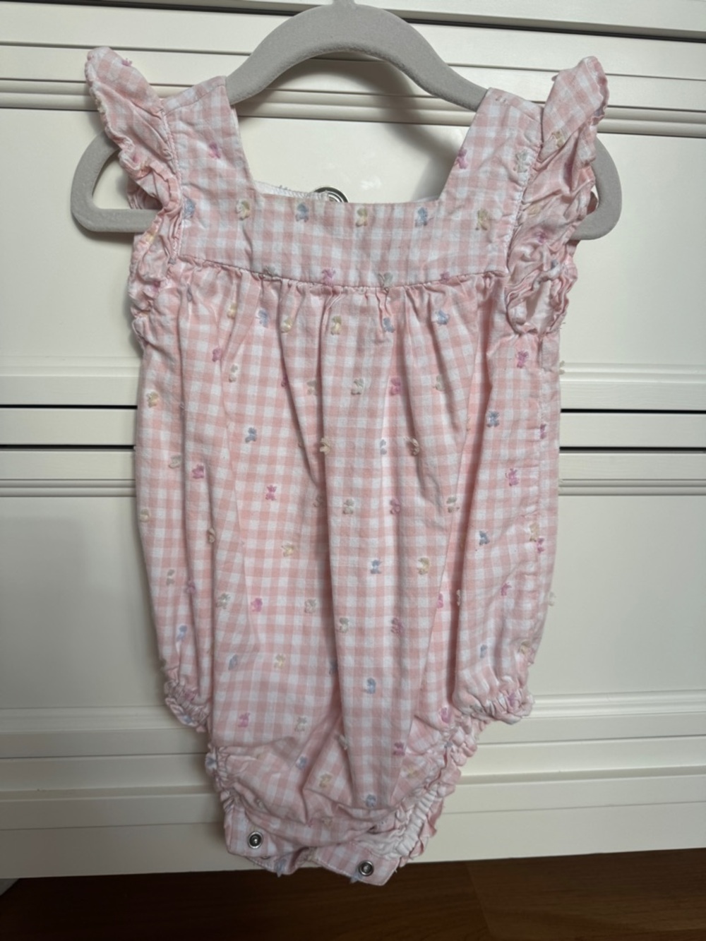 Baby Gap pink gingham bubble